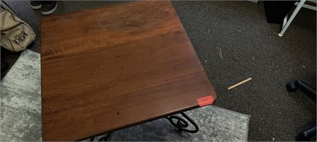 Wood & Metal Square  Small Table