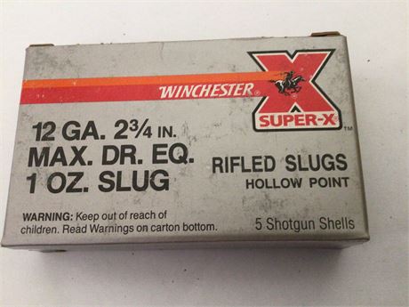 Winchester 12 gauge slugs 5 rounds