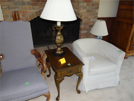 End Table and Lamp