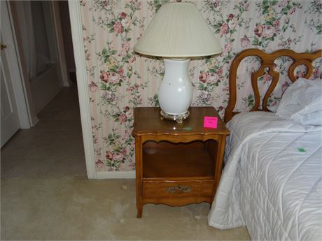 Nightstand and Lamp