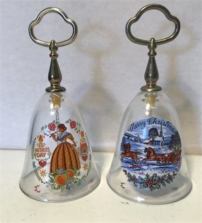 (RESALE) 1987 Mother's Day & Merry Christmas Bells