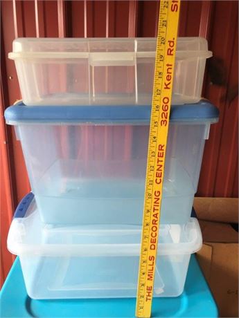 3 Plastic Containers