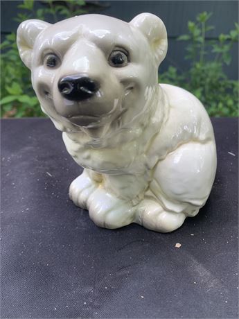 Vintage Goebel Polar Bear Cub Piggy Bank Figurine 60-090-14 Comes With Key