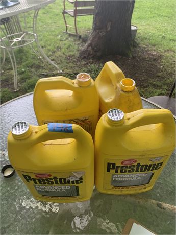 4 Gallons Of Prestone Anti Freeze 2 Bottles Are Sealed Unused