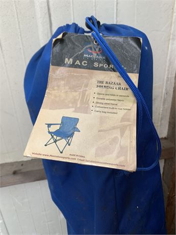 Mac Sport Royal Blue Fold Up Camping Or Lawn Chair