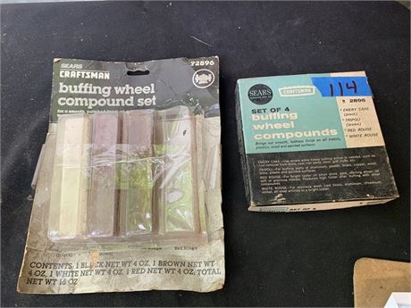 Sears Craftsman Buffing Wheel Compound Set Lot
