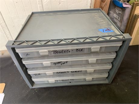 Plano Plastic Parts Storage Organizer 4 Drawers With Case