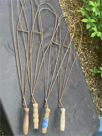 Vintage Metal Rug Beaters Lot of 4 Beaters