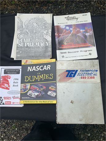 Vintage NASCAR Book Lot of 5 NASCAR for Dummies 1996 Rule Book Souvenir Program