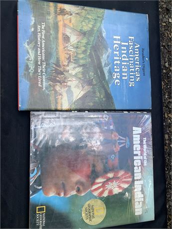 American Indian Book Lot of 2 Indian Heritage National Geographic American