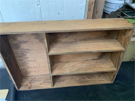 Vintage Wooden Divided Shelved Box Or Display Box