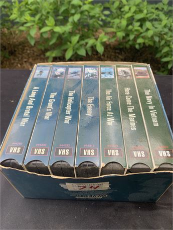 Vietnam VHS War Box Set Of 7 Videos Marines Air Force Grunts Navy Helicopters