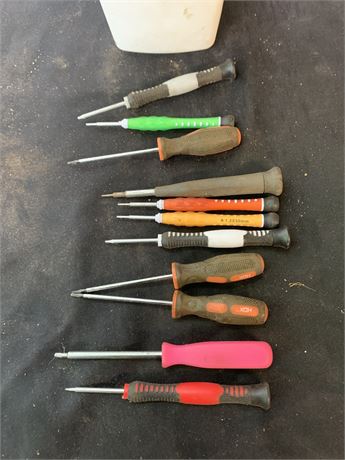11 Piece Star Driver Tool Set Various Colored Handles