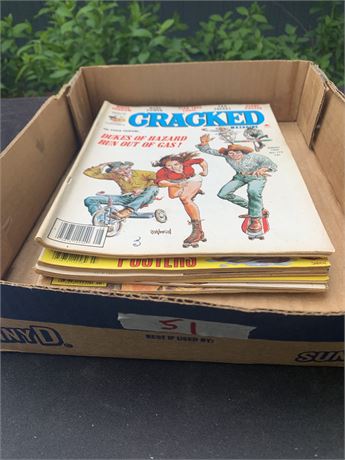Vintage Cracked Magazine Lot From 1980s Mash Dukes Hazard CHIPS TV Shows