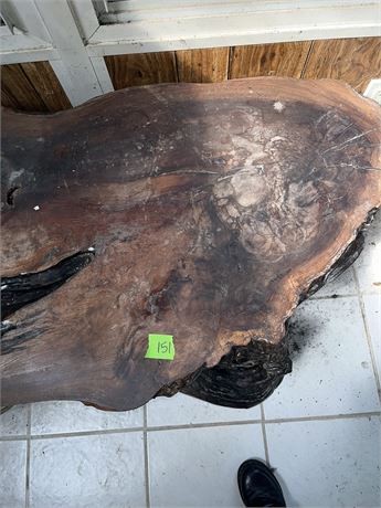 Carved Log Wood Table