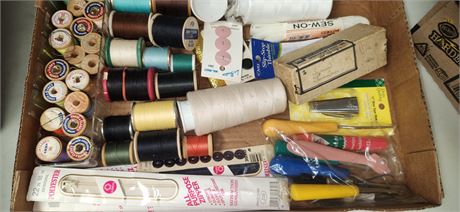 Large lot of thread and sewing supplies