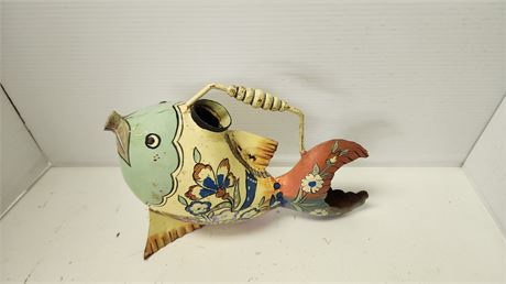 Vintage Metal Fish Watering Can