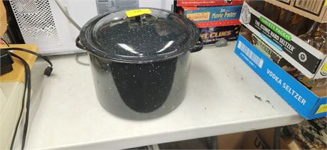 Large Pot with Lid & Monkey