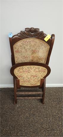 Vintage Ornate Wood Rocking Chair