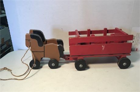 Wooden Horse & Cart