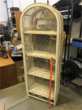 White Wicker Shelf