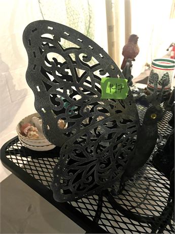 Metal Butterfly Candle Holder
