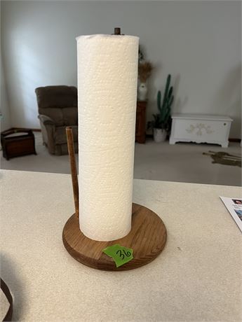 Wood Paper Towel Holder