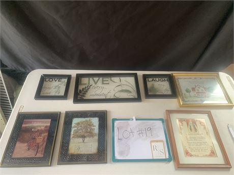 Framed Wall Art Pictures Decor Live Laugh Love Life Is A Ride Blessing