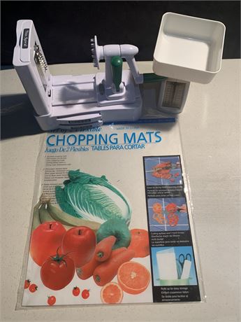 Kitchen Tools Set Of Vegetable Chopping Mats Set And Vegetable Slicer