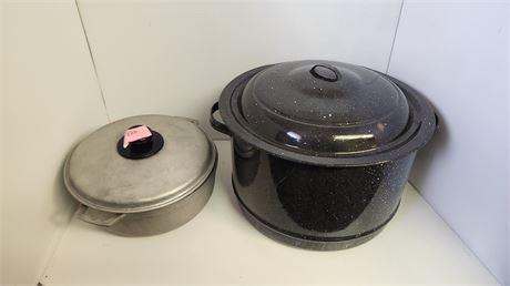 3 IMUSA Metal Pots With Lids & Canning Jar Boiling Pot With Metal Inserts