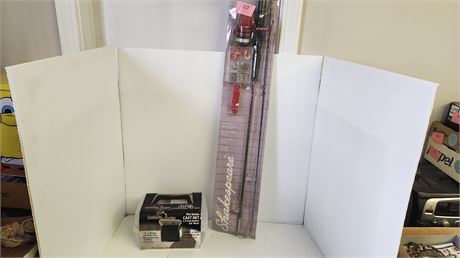 Shakespear Complete Fishing Pole Set & 3.5 FT. Casting Net NEW