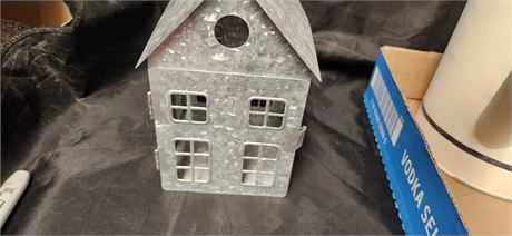 Galvanized House and Watering Can