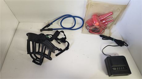 Dog Muzzle & Radio & Miscellaneous Items
