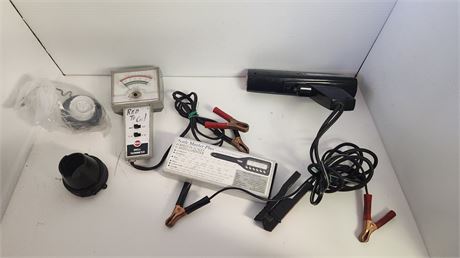 Vintage Tachometer & Timing Light & Miscellaneous Items. NOT TESTED