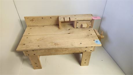 Tonka Toy Wood Workbench With Drawer