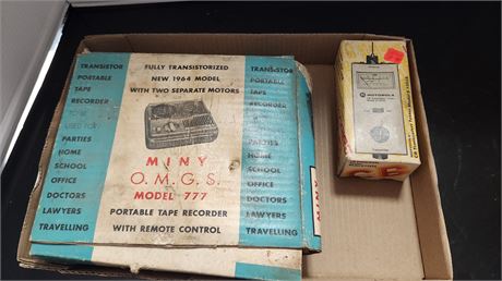 Motorola Transceiver Tester & Miny Portable Tape Recorder NO REMOTE. NOT TESTED