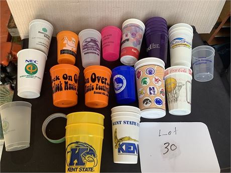 Collectible Plastic Cup Lot Kent State NEC