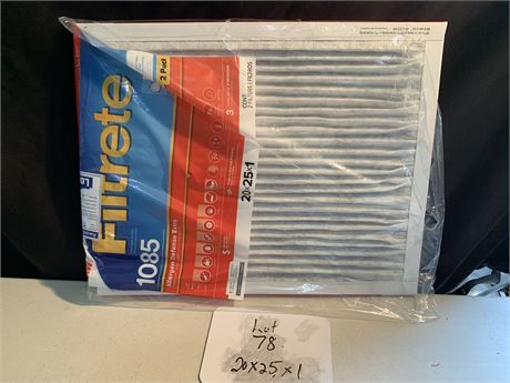 Filtrete 1 Pack 1085 Furnace Filters 20 x 25 x 1 New In Packaging