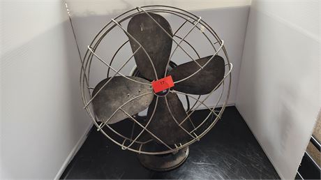 Vintage Emerson Electric Heavy Metal Fan. Power Cord Needs Fixed.  NOT TESTED
