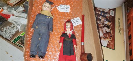 Vintage Dolls and Pipe