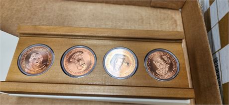 Official Caravel Bronze Collection. Set Of Collectable Coins
