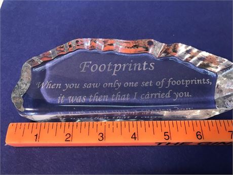 Inspirational Glass Paperweight