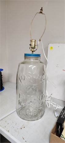 Extra Large Mason Jar turned into lamp
