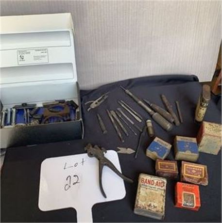 Hardware and Tool Lot Drill Bits American Screw Company Hillwood Tacks BandAid