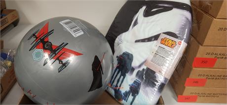Small Ball and very small kickboard, StarWars Themed