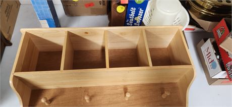 2 shelves with coat hangers