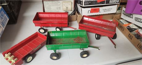 Lot of Trailers 3 Ertl and 1 unknown