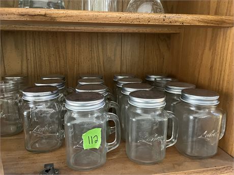 Glass Mason jar Mugs