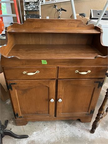 Vintage Ethan Allen Maple Cabinet, Dry Sink Server