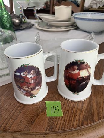 Collectible Coke Santa Mugs